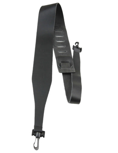 Black Leather Banjo Strap-(7973131550975)