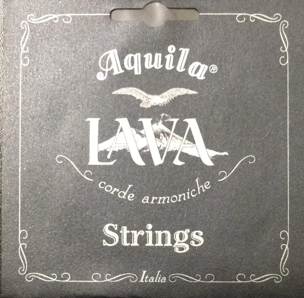 Aquila 113U Black Lava Ukulélé Cordes - Concert Set Low G 