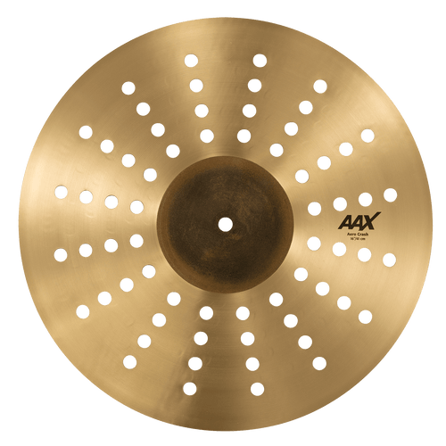 SABIAN 216XAC 16 inch AAX Aero Crash Cymbal with raw bell and hole pattern design