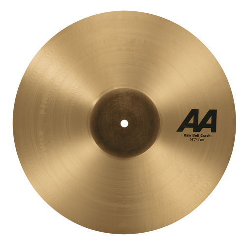 SABIAN 2160772 16 inch AA Raw Bell Crash Cymbal with quick, even response and strong, cutting sound for high-volume performance
