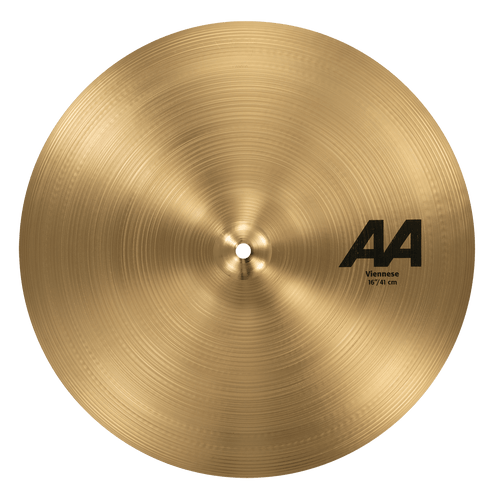 SABIAN 16” AA Viennese 16-inch medium-weight cymbal with clear articulation and moderate sustain, made in Canada