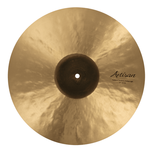 SABIAN A1756 17-inch Artisan Traditional Symphonic Medium Light cymbal with hand hammering and warm tone made in Canada