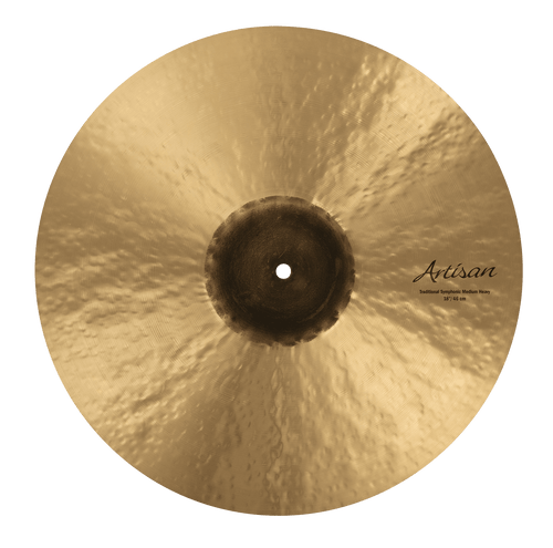 SABIAN A1855 18-inch Artisan Traditional Symphonic Medium Heavy cymbal with hand hammered finish and warm, rich tone.