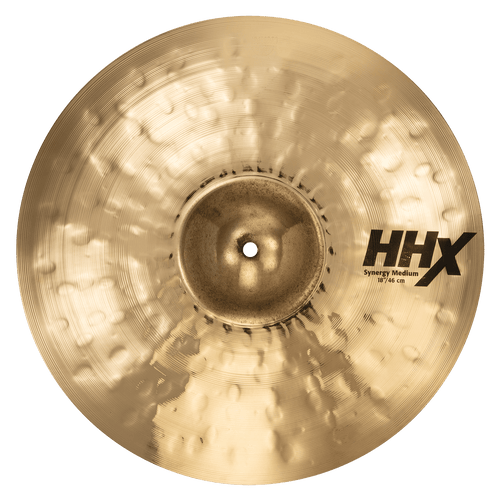 SABIAN 11894XBM 18 inch HHX Synergy Medium pair cymbal with large hammering and warm tone, made in Canada