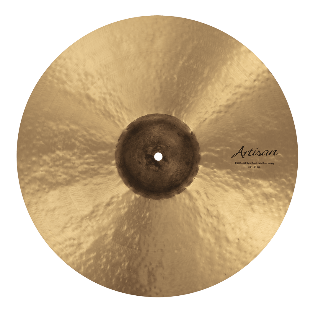 SABIAN A1955 19 inch Artisan Traditional Symphonic Medium Heavy cymbal with hand hammered texture and warm tone.