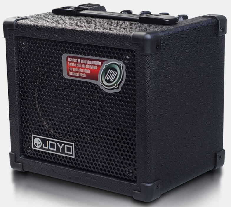 Joyo DC-15 Amplificateur de guitare électrique numérique 15 watts avec retard, réverbération, effets et batterie à 36 motifs