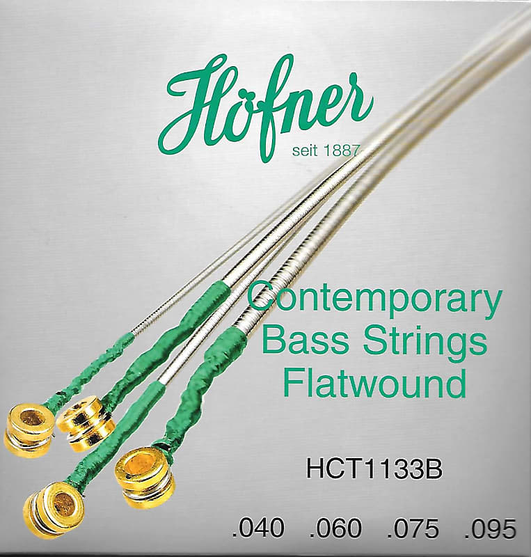 Hofner HCT-1133B Cordes pour guitare basse contemporaine à bobinage plat