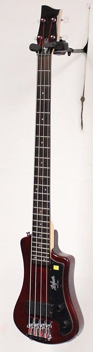 Hofner HOF-HCT-SHB- RB-O Shorty Electric Travel Bass Guitar - Root Beer - with Gig Bag