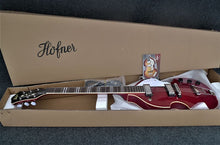 Charger l&#39;image dans la galerie, Hofner HI-459-PE-RD Ignition Pro Guitare électrique style violon - Rouge 
