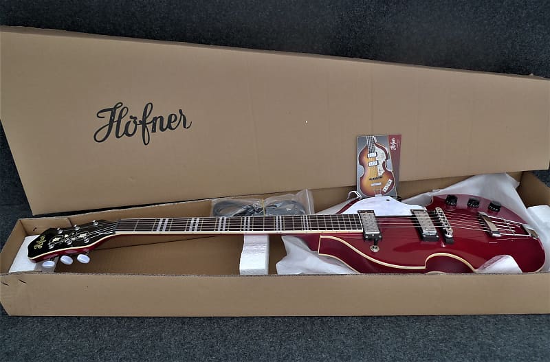 Hofner HI-459-PE-RD Ignition Pro Guitare électrique style violon - Rouge 