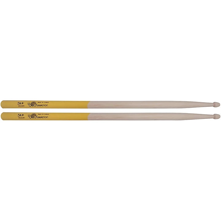 Los Cabos LCD5AYJ Drumsticks 5A Yellow Rubber Dipped Handle