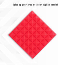 Load image into Gallery viewer, Red Acoustic Studio Panel Foam Pyramid Wedges 2&quot; X 12&quot; X 12&quot; Sound-Proofing, Sound Absorption
