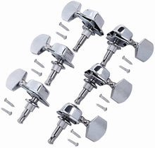 Load image into Gallery viewer, 3 Left 3 Right Semi closed Guitar String Tuning Pegs Tuners Machine Heads Set for Electric/Acoustic Guitar, Chrome
