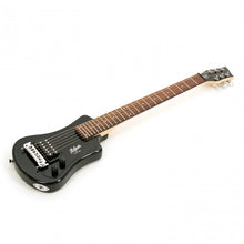 Load image into Gallery viewer, Hofner HOF-HCT-SH-BK-O Shorty Electric Travel Guitar - Black - with Gig Bag
