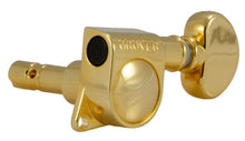 Load image into Gallery viewer, Grover 406G Mini Locking Rotomatics with Round Button - Guitar Machine Heads, 3 + 3 - Gold
