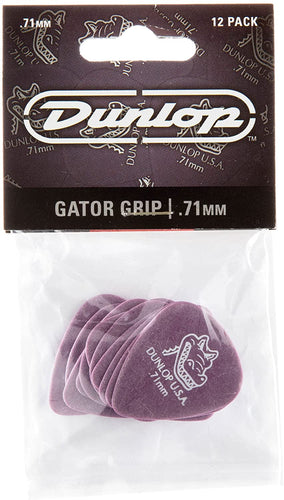 Dunlop 417P71 .71mm Gator Grip Picks, 12-Pack-(6921197158594)
