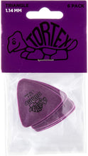 Load image into Gallery viewer, Dunlop 431P1.14 Tortex Triangle, Purple 1.14mm, 6 Player&#39;s Pack-(6915521904834)
