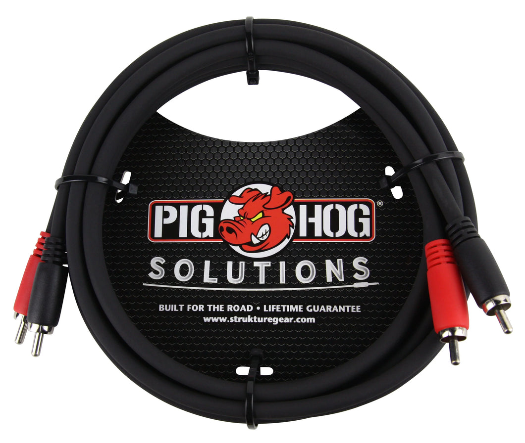 PIG HOG SOLUTIONS - CÂBLE DOUBLE RCA-RCA DE 6 PI
