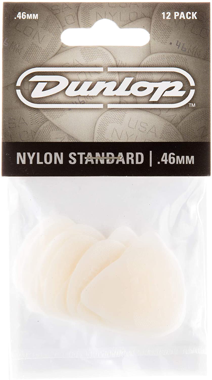 Dunlop 44P.46 Nylon Standard, White, .46mm, 12/Player's Pack-(6921134014658)