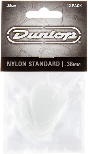 Dunlop 44P38 .38mm Nylon Standard Guitar Picks, 12-Pack-(6921125658818)