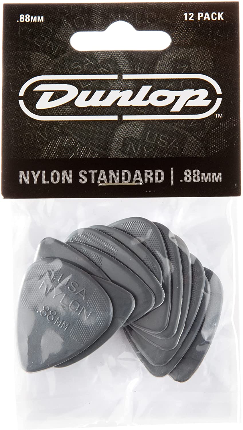 Dunlop 44P88 .88mm Nylon Standard Guitar Picks, 12-Pack