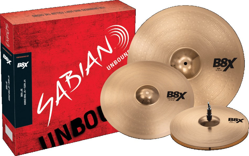 SABIAN 45003X B8X Performance Set 3-pack Cymbal Package Made In Canada