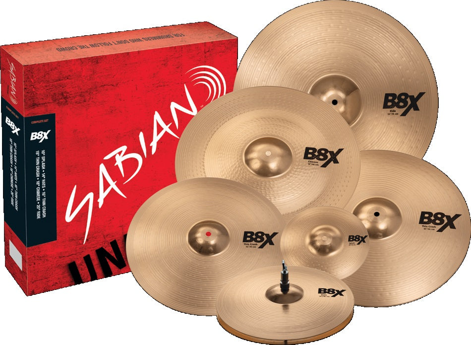 SABIAN 45006X B8X Complete Set 6-Pack Cymbal Package Made In Canada