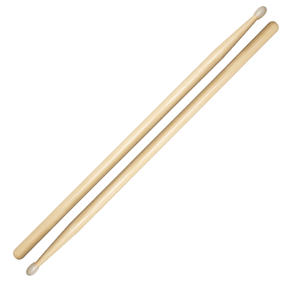 Hickory Nylon Tip 2B Drumsticks