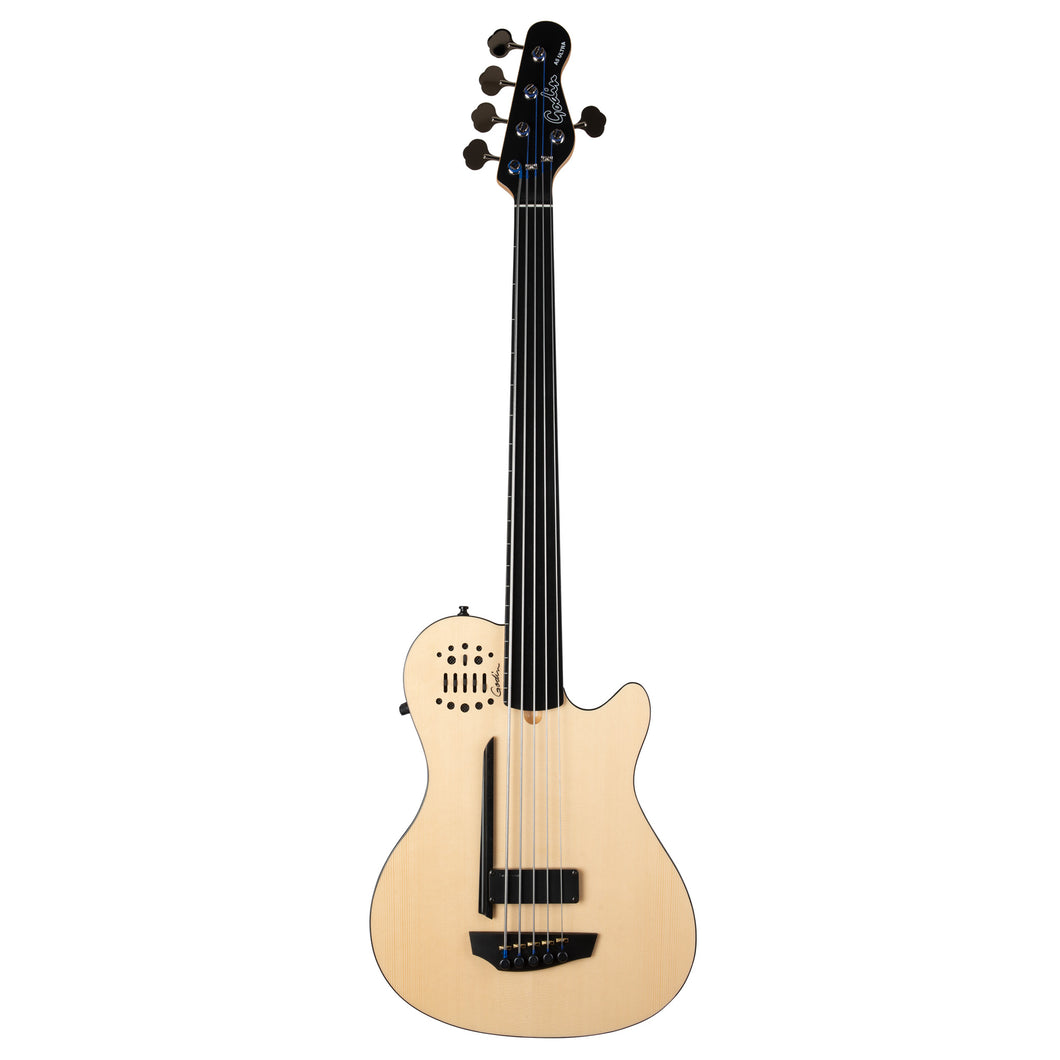 Godin 050789 A5 Guitare basse électrique acoustique ultra naturelle sans frettes MADE In CANADA