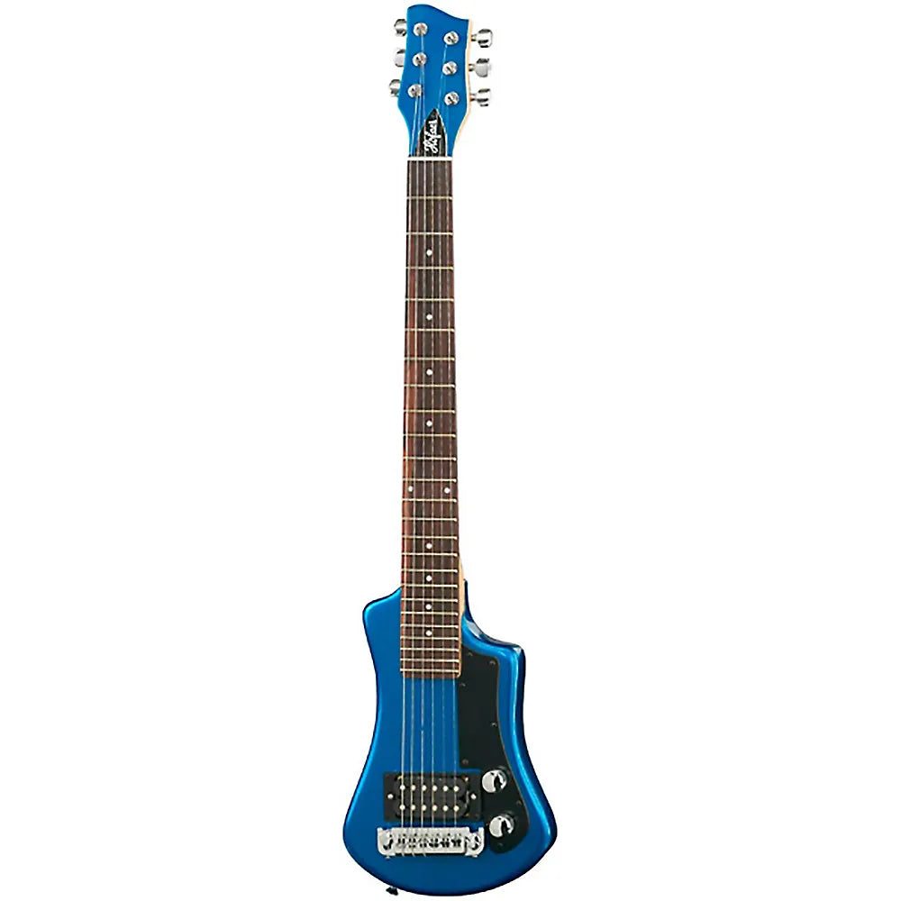Hofner HOF-HCT-SH-EBL-O Series Shorty Travel/Mini Electric Guitar Blue