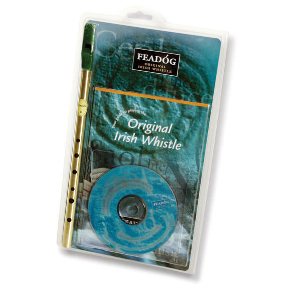 F20 Feadog Irish Whistle – Brass + Instruction booklet + CD-(7731008340223)
