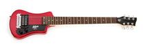 Load image into Gallery viewer, Hofner HOF-HCT-SH-R-O Shorty Electric Travel Guitar Red w Gig Bag
