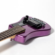 Load image into Gallery viewer, Hofner HOF-HCT-SH-PU-O Shorty Electric Travel Guitar - Metallic Purple - with Gig Bag
