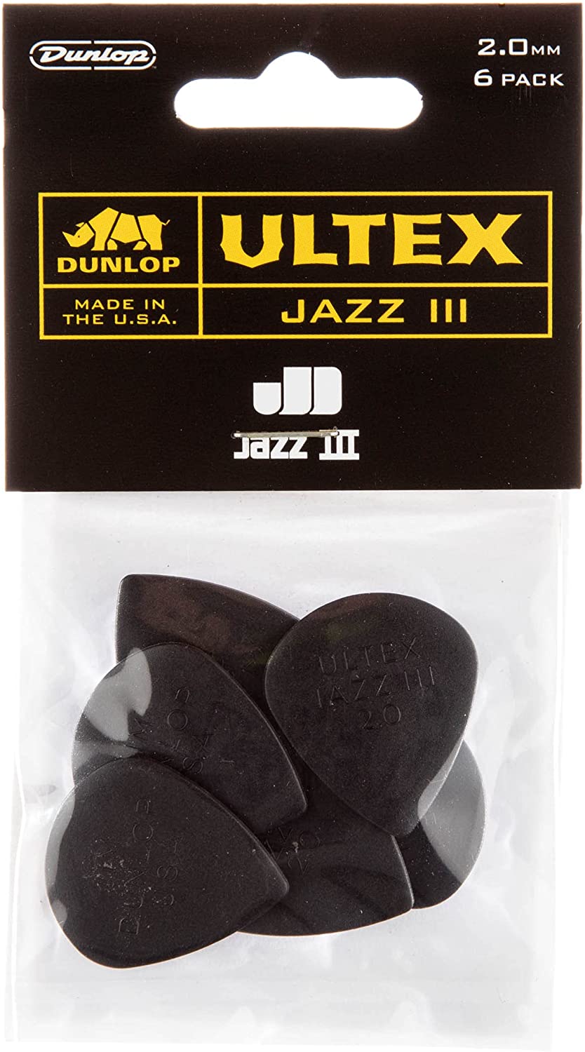 Dunlop 427P2.0 Ultex Jazz Guitar Picks 2.0mm 6-pack-(7642502824191)