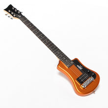Charger l&#39;image dans la galerie, Hofner HOF-HCT-SH-MO-O Shorty Guitare électrique de voyage - Orange métallique - avec housse 
