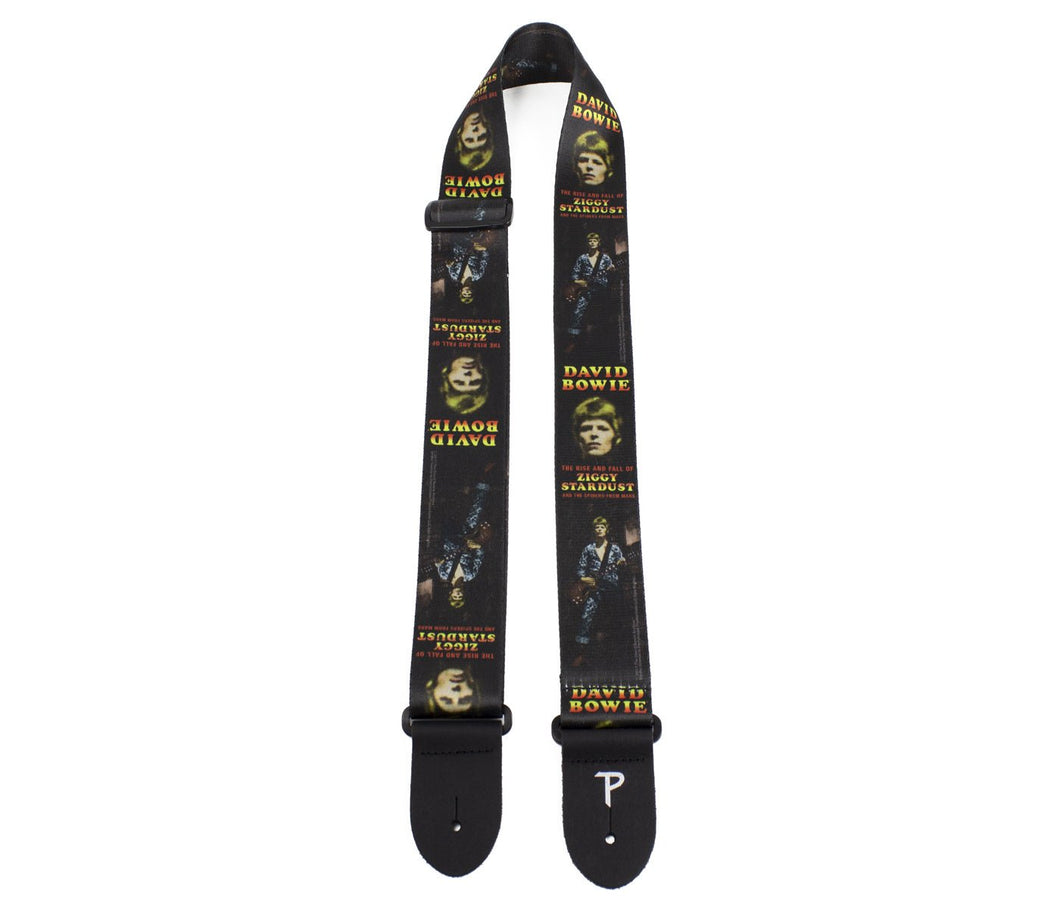 OFFICIAL DAVID BOWIE ZIGGY STARDUST COLOR POLYESTER GUITAR STRAP