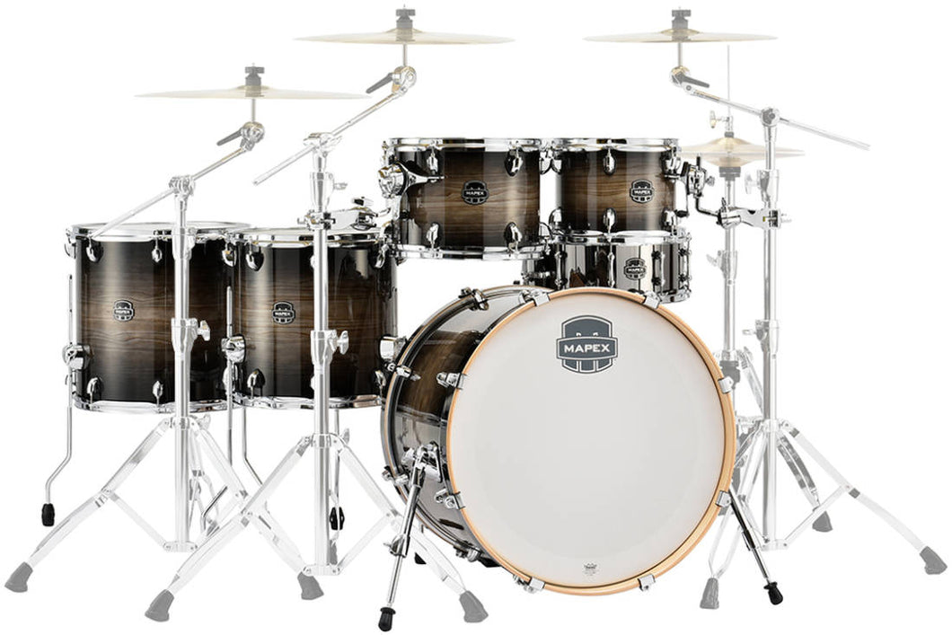 Mapex Armory Studioease 6-Piece Shell Pack (22,10,12,14,16,SD) - Black Dawn