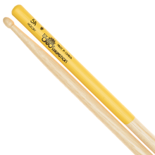 Load image into Gallery viewer, Los Cabos LCD5AYJ Drumsticks 5A Yellow Rubber Dipped Handle
