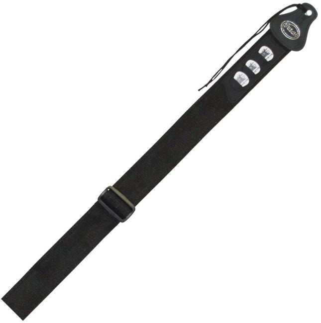 D19-339 NYLON STRAP WITH 3X PICK HOLDERS - Black & Gray-(7966656626943)