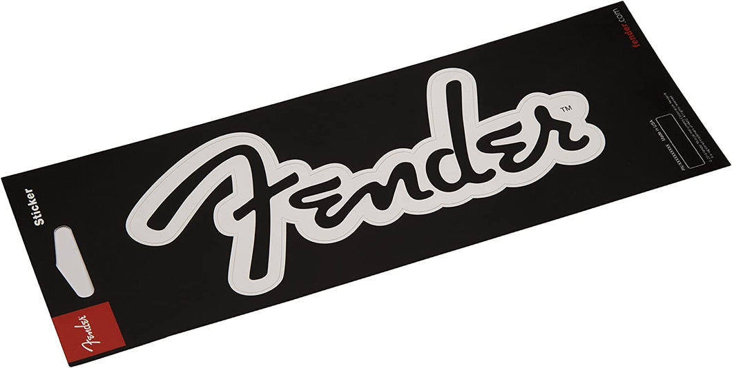 Fender Logo Sticker - Matte Black D List