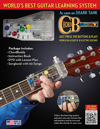 ChordBuddy USA Guitar Learning System with Pop Hits Song Book-(6727897546946)