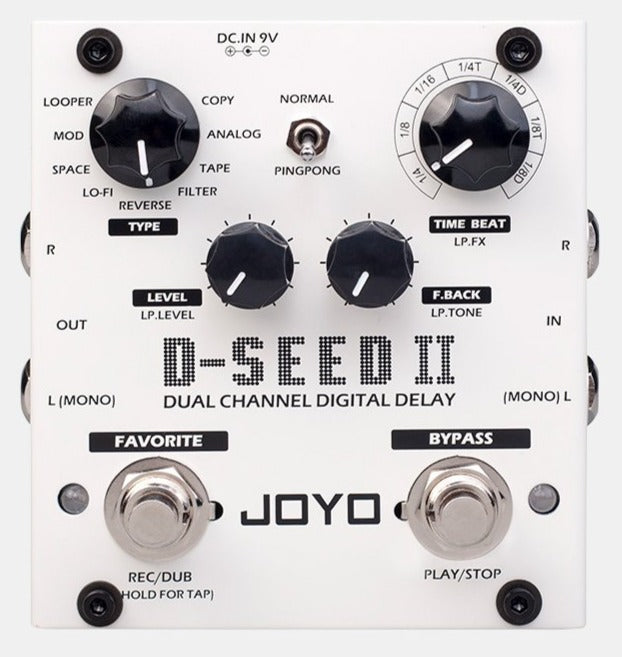 JOYO D-SEEDII DUAL CHANNEL DIGITAL DELAY WITH LOOPER Guitar Effect Pedal