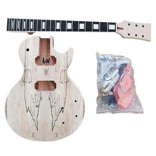 Custom Splatted Maple Les Paul Style Electric Guitar DIY Kit-(6754475999426)