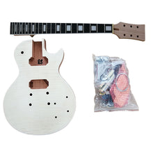 Load image into Gallery viewer, Custom Flame Maple Les Paul Style DIY Electric Guitar Kit-(6754473607362)
