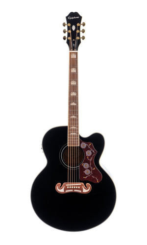 Epiphone J-200EC Studio Acoustic-Electric Guitar - Black-(7763988480255)