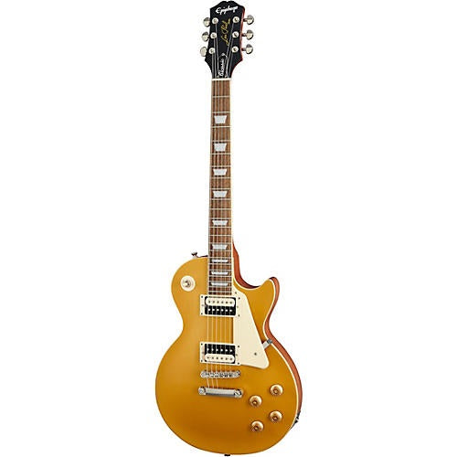 Epiphone Les Paul Classic Worn Electric Guitar - Worn Metallic Gold-(7763991822591)