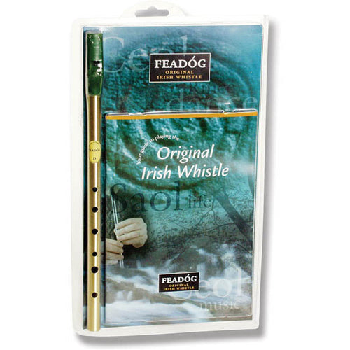 F15 Feadog Irish Whistle – Brass + Instruction booklet-(7731002999039)