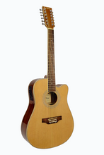 Load image into Gallery viewer, De Rosa 12 String Cutaway Dreadnought Acoustic Electric Guitar
