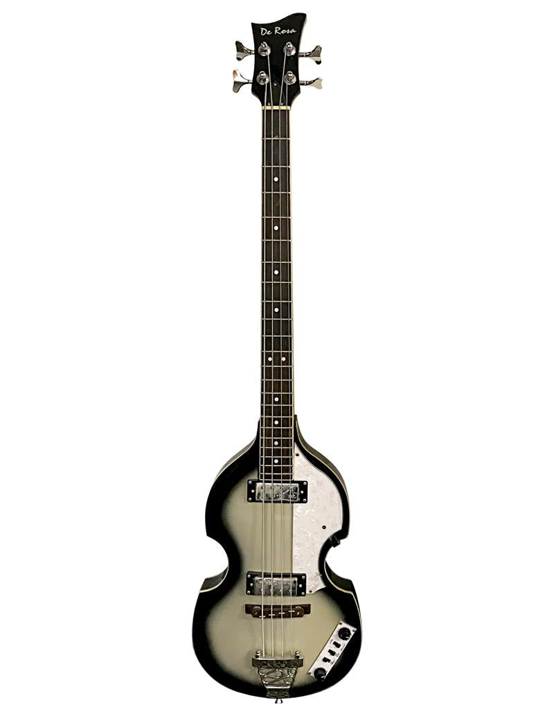 De Rosa USA Hollow Body Electric Violin Beatles Bass Guitar-(6206085955778)