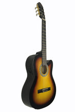 Charger l&#39;image dans la galerie, Guitare classique électrique acoustique à pan coupé Huntington USA

